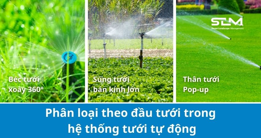 Các loại đầu tưới trong hệ thống tưới tự động cảnh quan