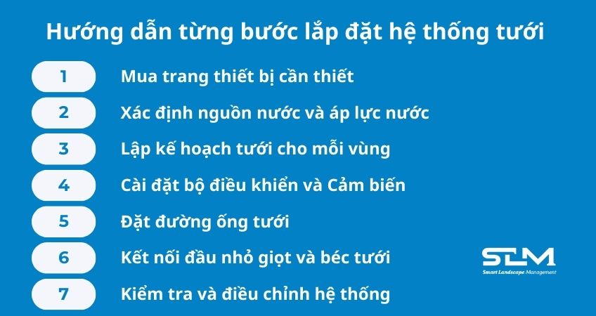 Các bước lắp đặt hệ thống tưới tự động thông minh